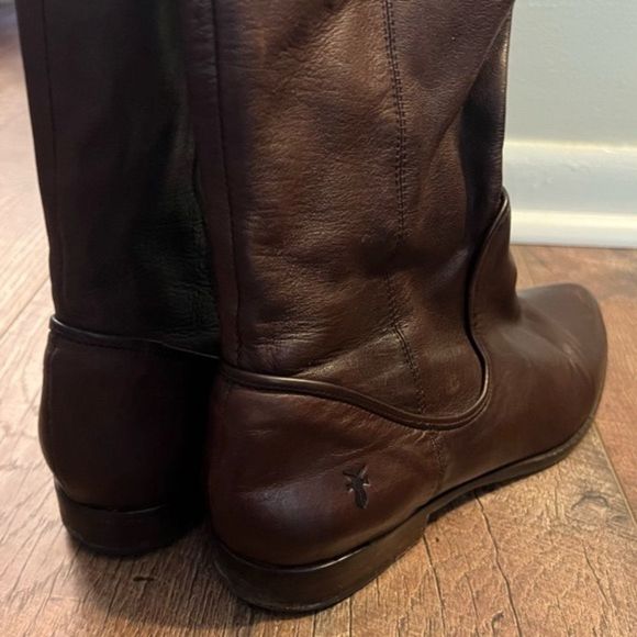 Frye Cindy Slouch Brown Boots Size 7.5 , leather is so soft!! - Picture 5 of 16
